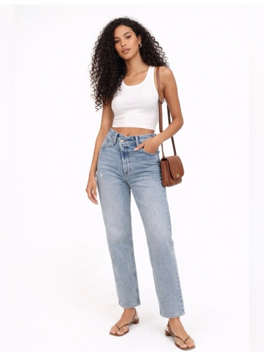 Abercrombie & Fitch 90s Straight Jeans Distressed High Rise Sz 29 / 8R
